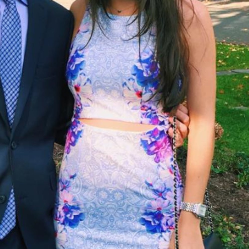 LF Rumor Boutique Pattern Tight Cut Out Dress